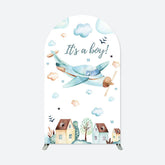 Lofaris Its A Boy Airplane Cloud Baby Shower Arch Backdrop